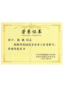 柏堰科(kē)技(jì )園優秀黨務(wù)工(gōng)作(zuò)者