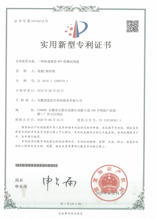 一種快速篩查HPV檢測試劑盒